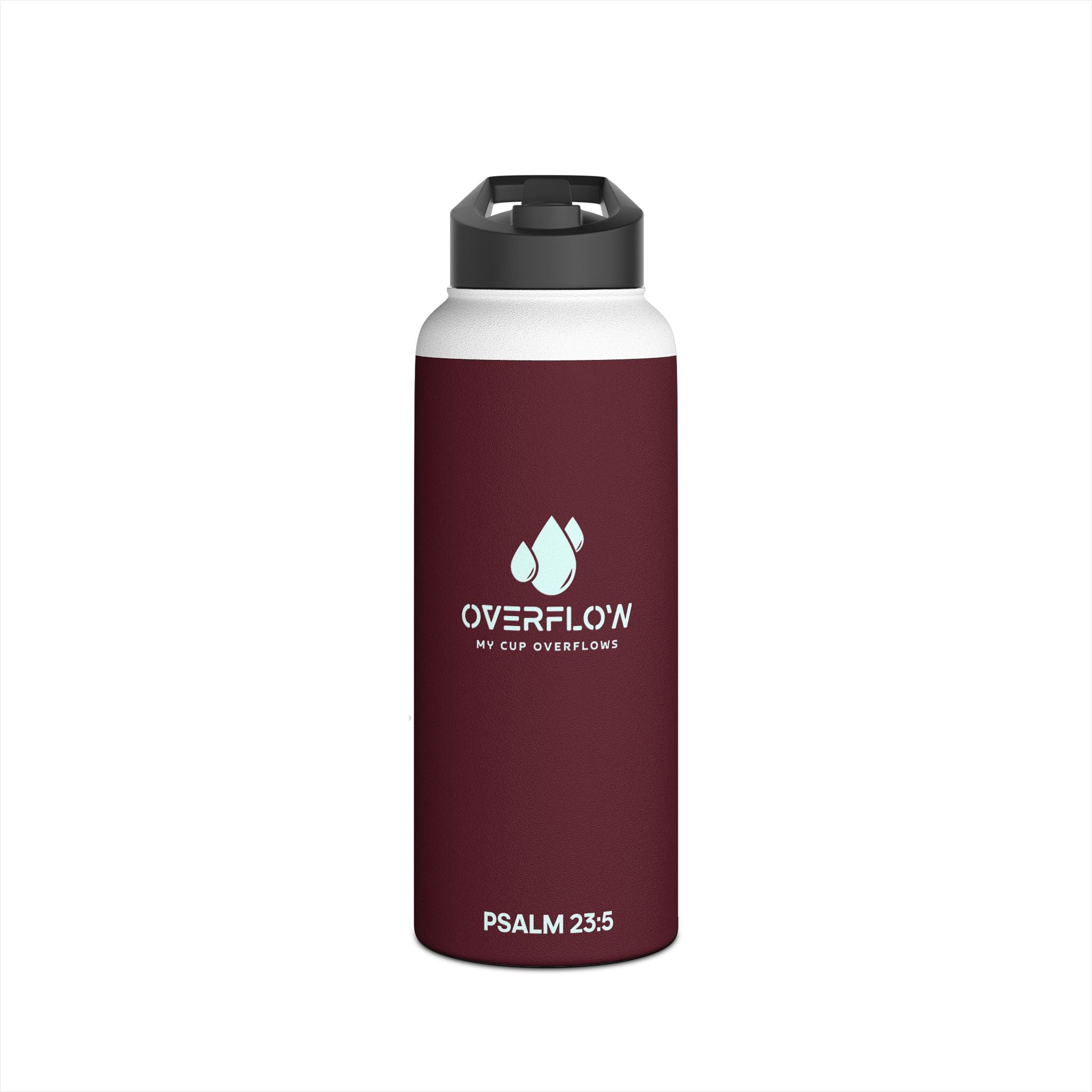 Overflow Stainless Steel Water Bottle - Maroon