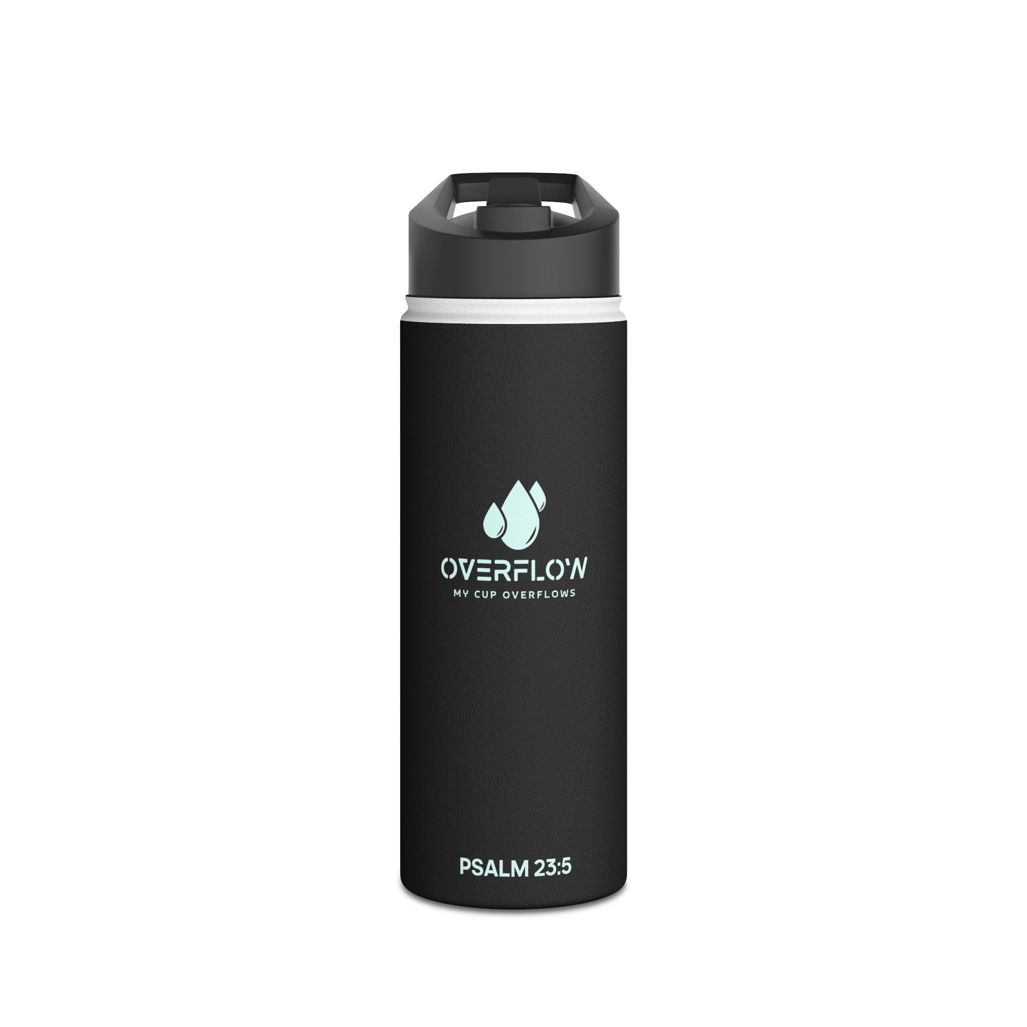 Overflow Stainless Steel Water Bottle - Black