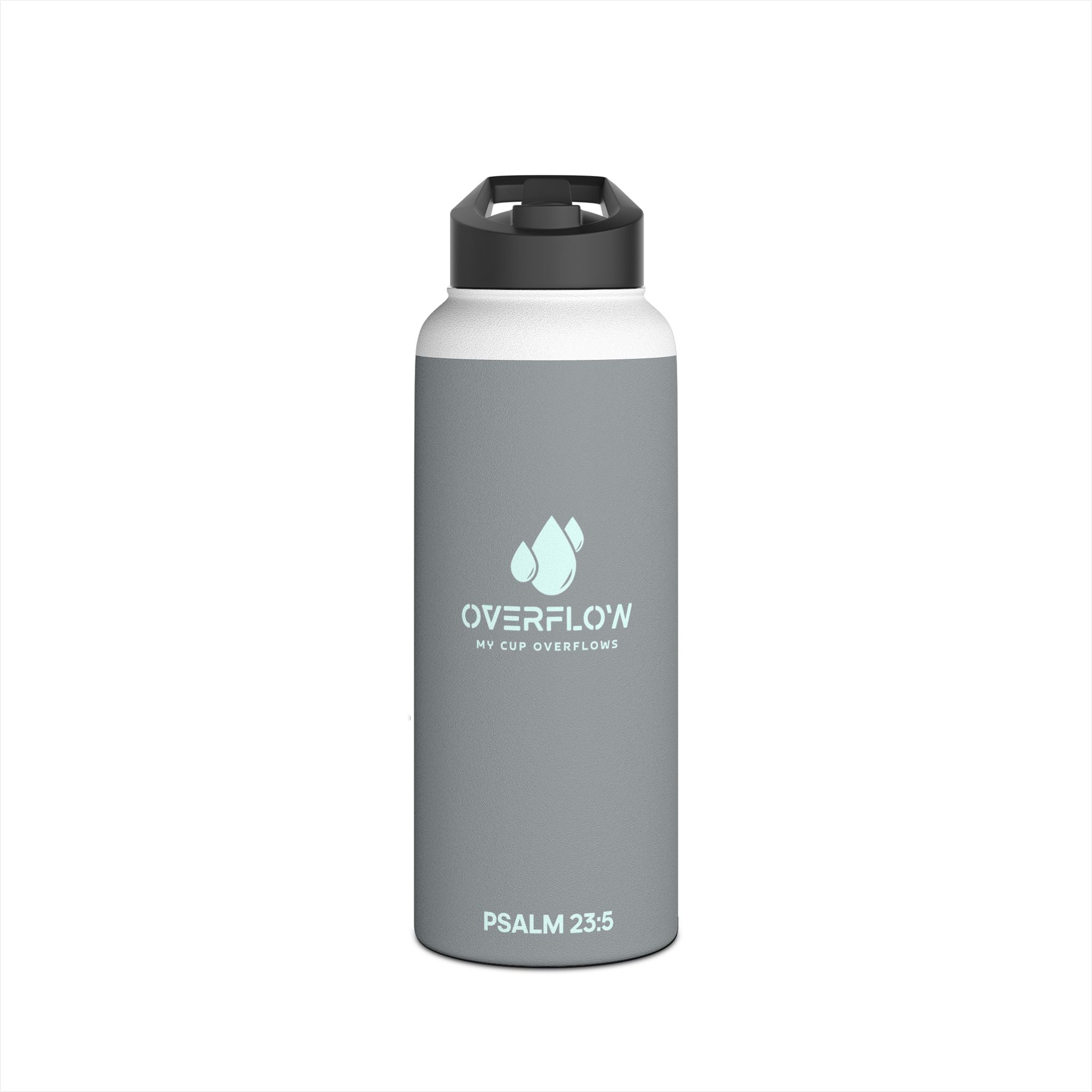 Overflow Stainless Steel Water Bottle - Grey