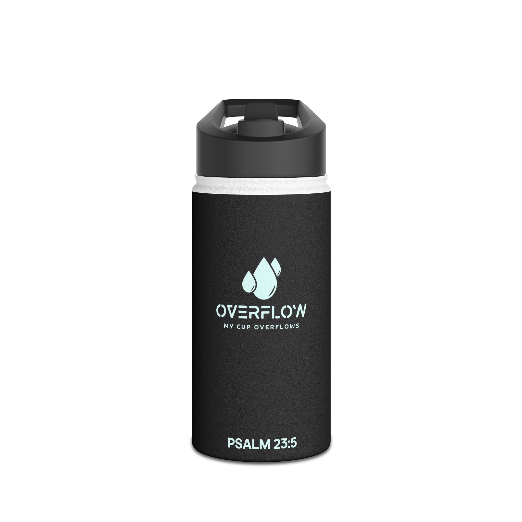 Overflow Stainless Steel Water Bottle - Black