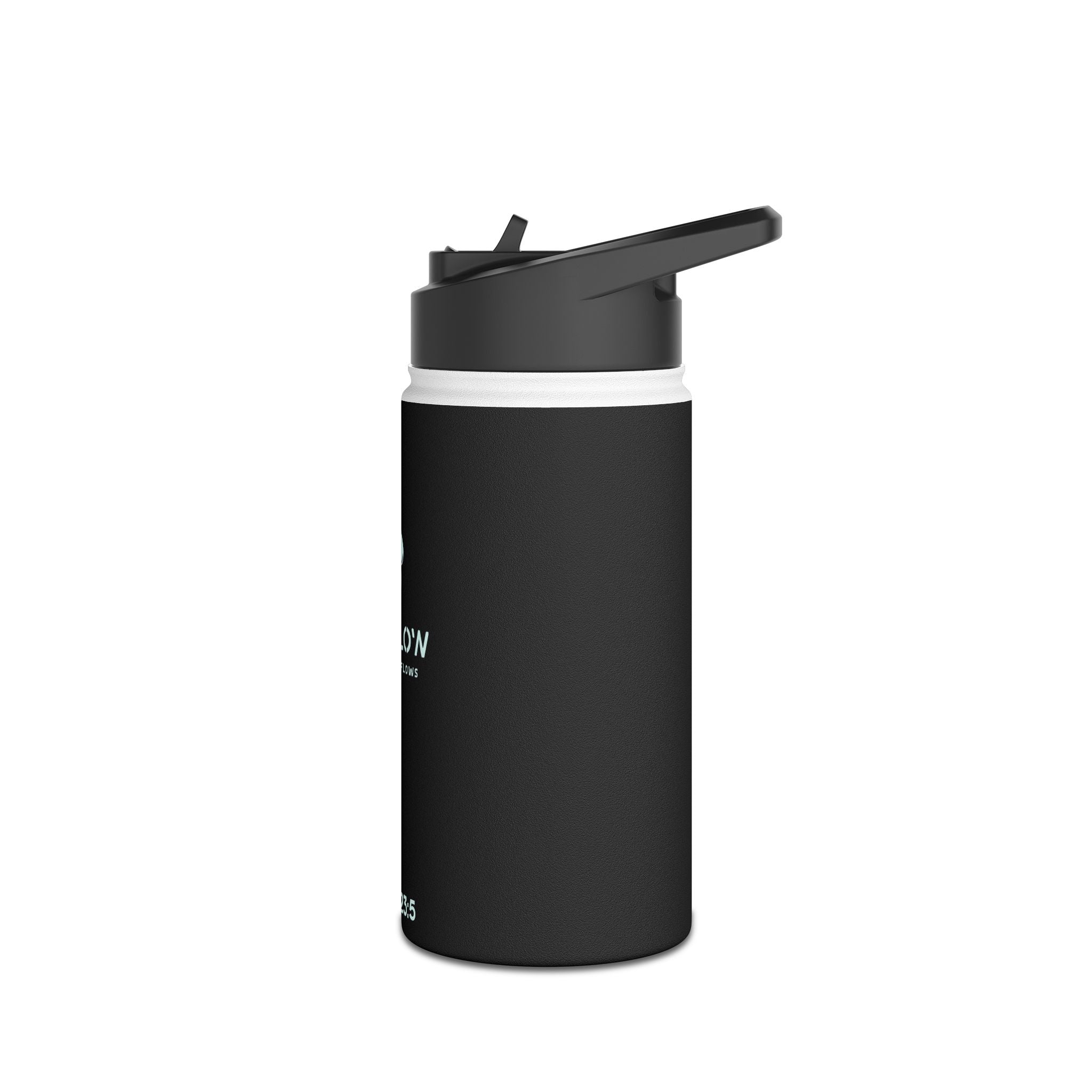 Overflow Stainless Steel Water Bottle - Black